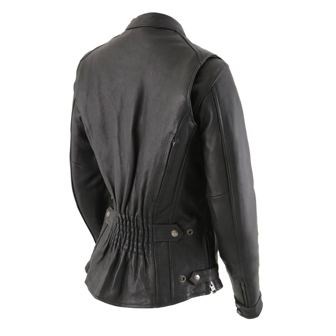 Milwaukee Leather MLL2530 Women's Vented Black Leather Scooter Jacket 12 Milwaukee Leather MLL2530 Women's Vented Black Leather Scooter Jacket