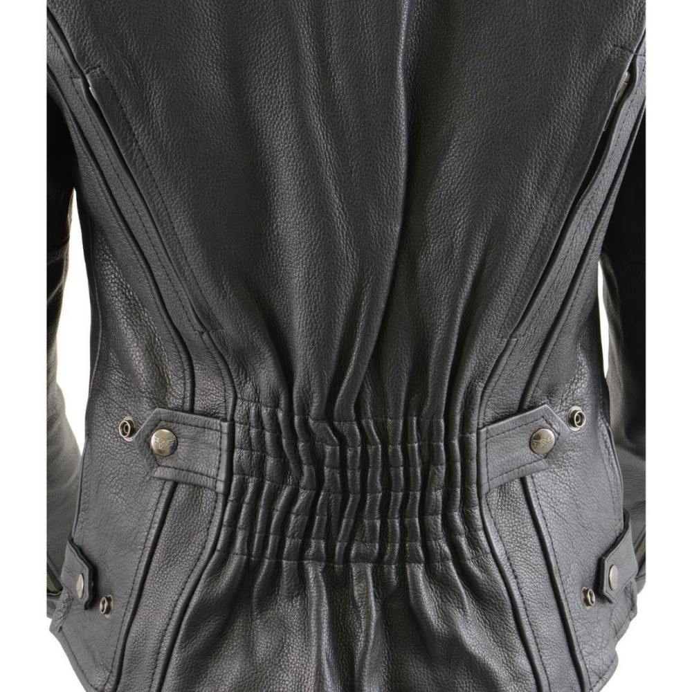 Milwaukee Leather MLL2530 Women's Vented Black Leather Scooter Jacket 6 Milwaukee Leather MLL2530 Women's Vented Black Leather Scooter Jacket