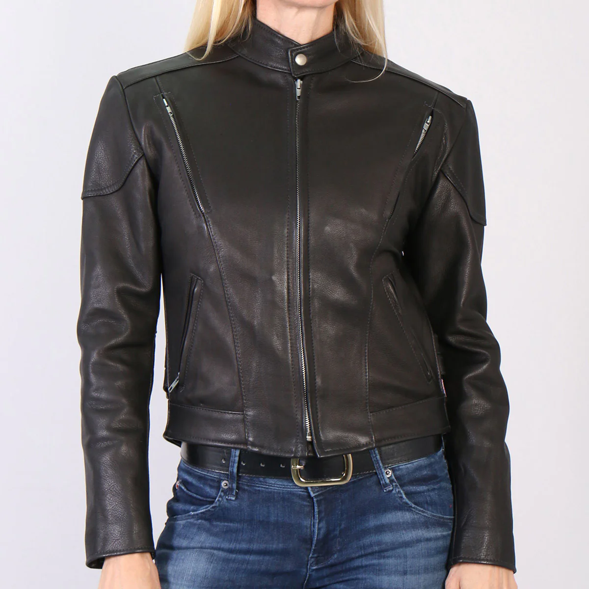 Hot Leathers JKL5001 USA Made Ladies Vented Black Leather Jacket 3 Hot Leathers JKL5001 USA Made Ladies Vented Black Leather Jacket