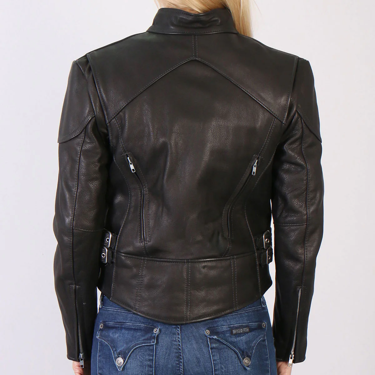 Hot Leathers JKL5001 USA Made Ladies Vented Black Leather Jacket 4 Hot Leathers JKL5001 USA Made Ladies Vented Black Leather Jacket
