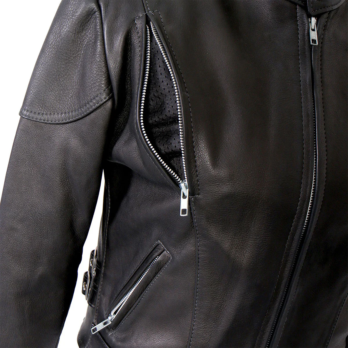Hot Leathers JKL5001 USA Made Ladies Vented Black Leather Jacket 9 Hot Leathers JKL5001 USA Made Ladies Vented Black Leather Jacket