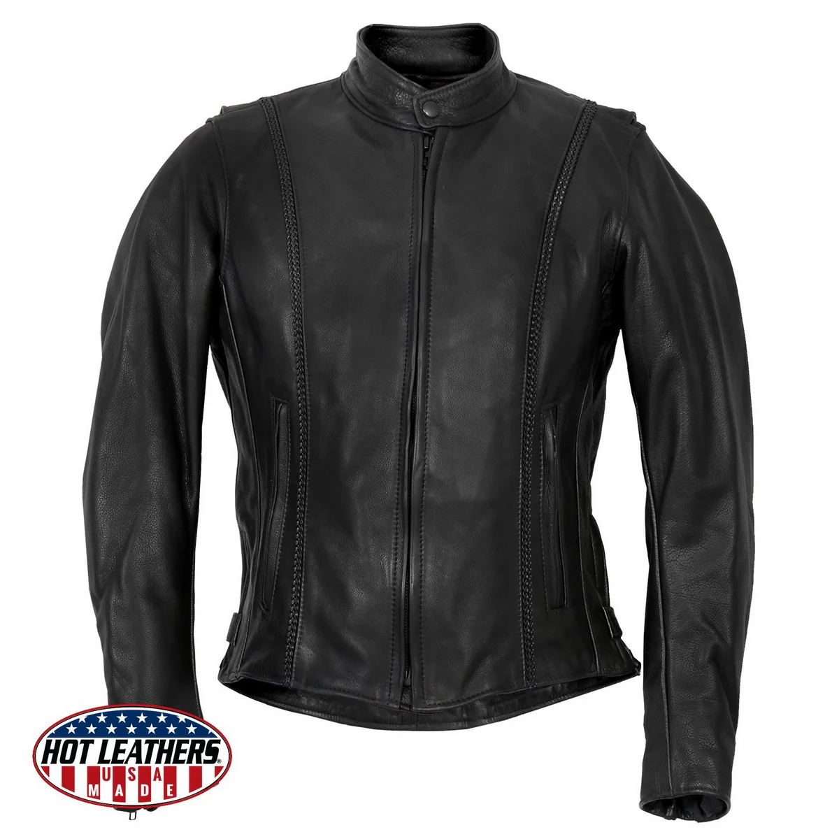 Hot Leathers JKL5002 USA Made Ladies Clean Cut Black Leather Jacket 9 Hot Leathers JKL5002 USA Made Ladies Clean Cut Black Leather Jacket