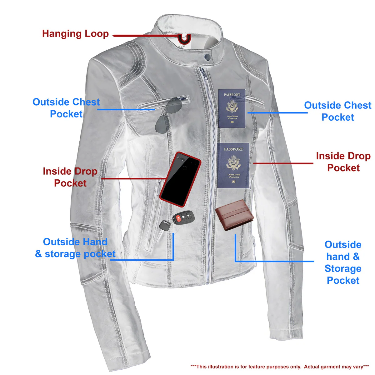 Milwaukee Leather SFL2830 Women's Aqua Scuba Style Sheepskin Fashion Leather Jacket 4 Milwaukee Leather SFL2830 Women's Aqua Scuba Style Sheepskin Fashion Leather Jacket