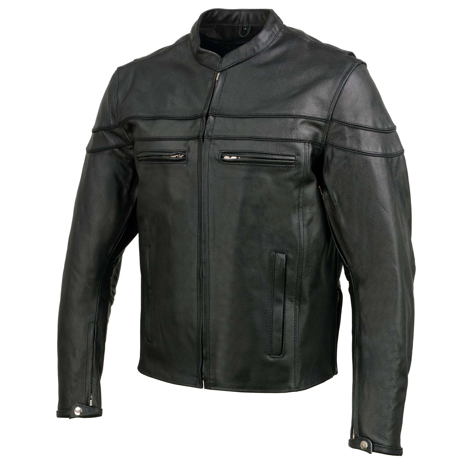 Event Leather EL1408 Men's Black Sporty Scooter Crossover Motorcycle Leather Jacket - Motorcycle Riding Jackets 11 Event Leather EL1408 Men's Black Sporty Scooter Crossover Motorcycle Leather Jacket - Motorcycle Riding Jackets
