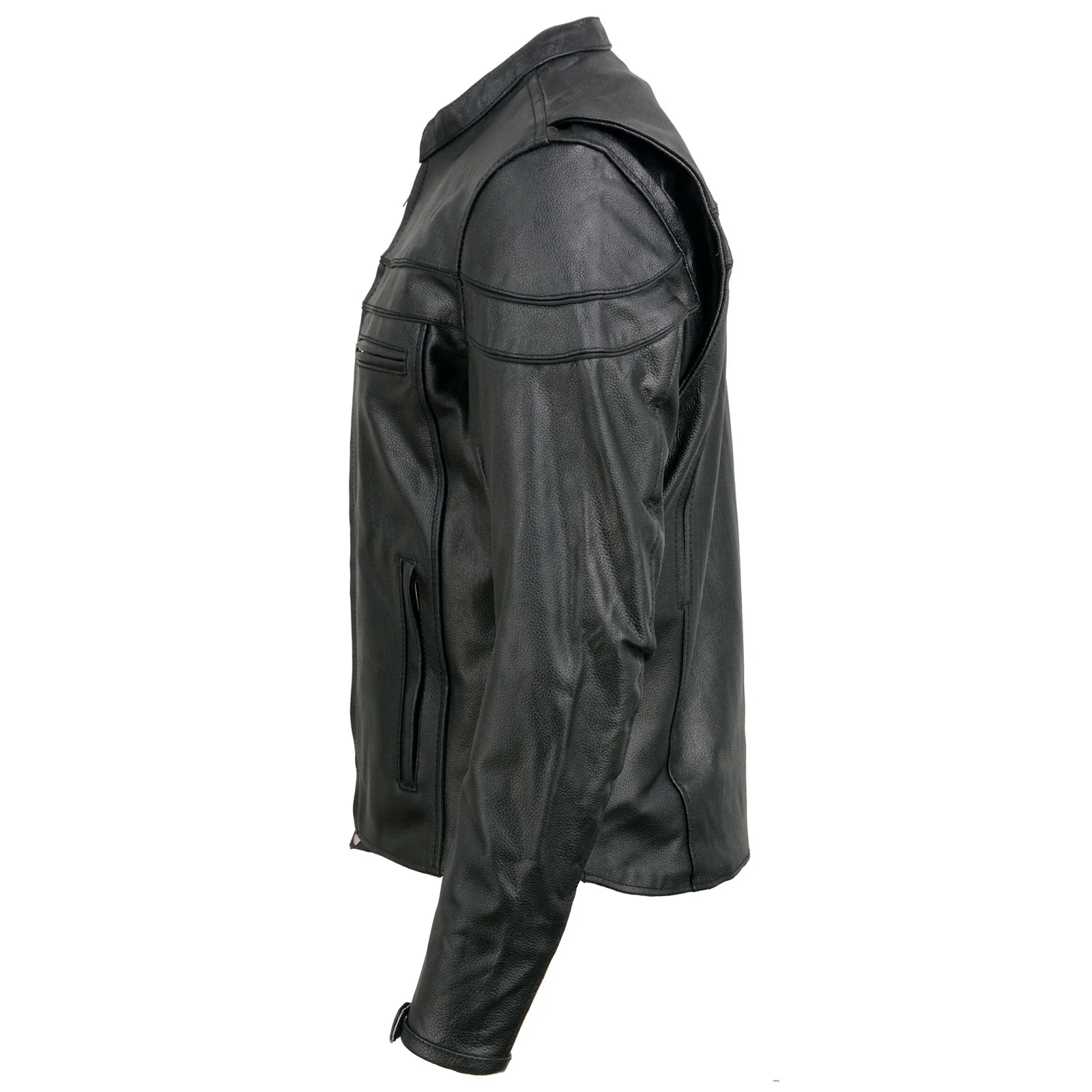 Event Leather EL1408 Men's Black Sporty Scooter Crossover Motorcycle Leather Jacket - Motorcycle Riding Jackets 12 Event Leather EL1408 Men's Black Sporty Scooter Crossover Motorcycle Leather Jacket - Motorcycle Riding Jackets
