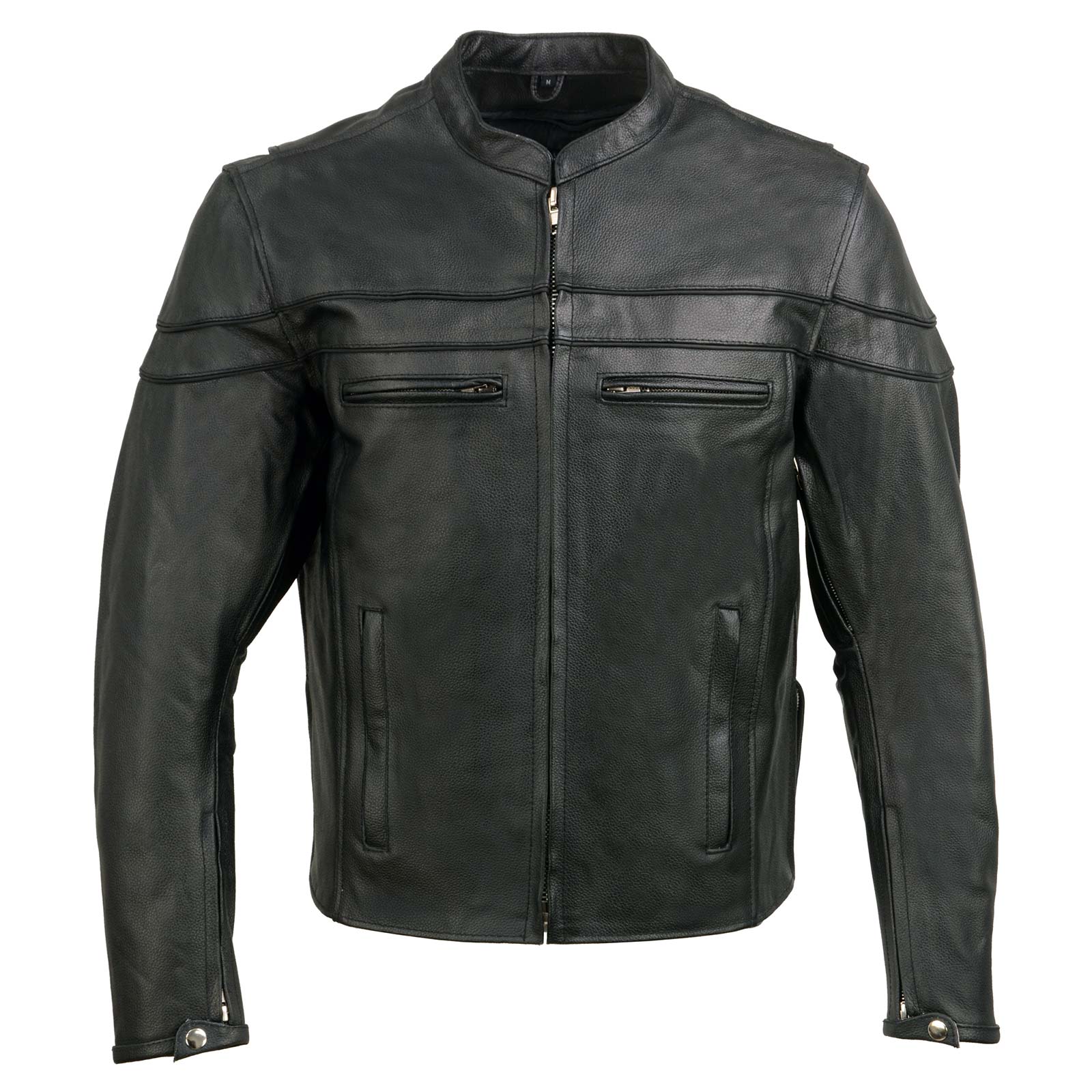 Event Leather EL1408 Men's Black Sporty Scooter Crossover Motorcycle Leather Jacket - Motorcycle Riding Jackets 14 Event Leather EL1408 Men's Black Sporty Scooter Crossover Motorcycle Leather Jacket - Motorcycle Riding Jackets