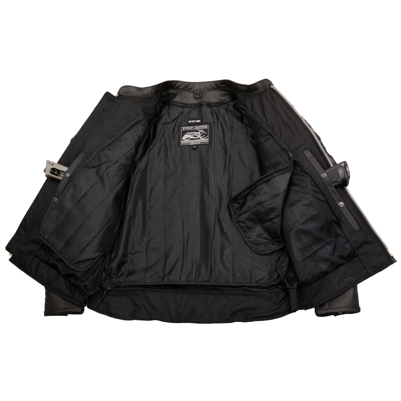 Event Leather EL1408 Men's Black Sporty Scooter Crossover Motorcycle Leather Jacket - Motorcycle Riding Jackets 7 Event Leather EL1408 Men's Black Sporty Scooter Crossover Motorcycle Leather Jacket - Motorcycle Riding Jackets