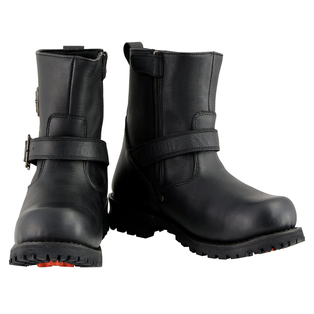 Milwaukee Leather Men's Black Leather Wide Width 6-inch Classic Engineer Motorcycle Boots w/ Side Zipper MBM9040W 2 Milwaukee Leather Men's Black Leather Wide Width 6-inch Classic Engineer Motorcycle Boots w/ Side Zipper MBM9040W