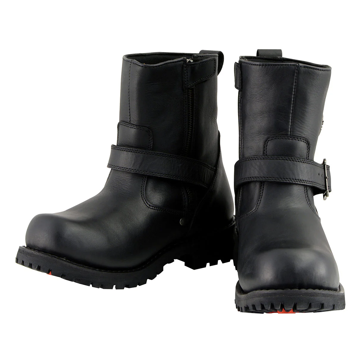 Milwaukee Leather Men's Black Leather Wide Width 6-inch Classic Engineer Motorcycle Boots w/ Side Zipper MBM9040W 5 Milwaukee Leather Men's Black Leather Wide Width 6-inch Classic Engineer Motorcycle Boots w/ Side Zipper MBM9040W