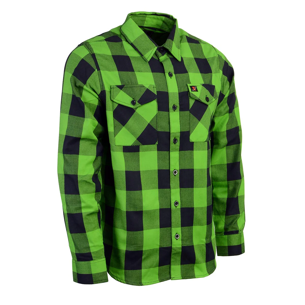 Milwaukee Leather Men’s Plaid Flannel Long Sleeve Shirt with Chest Pockets 1 Milwaukee Leather Men’s Plaid Flannel Long Sleeve Shirt with Chest Pockets