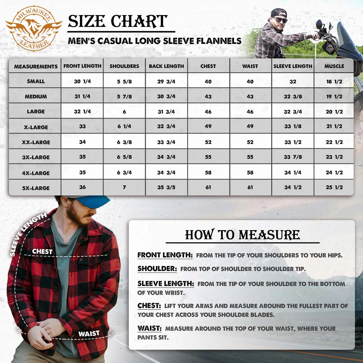 Milwaukee Leather Men’s Plaid Flannel Long Sleeve Shirt with Chest Pockets 3 Milwaukee Leather Men’s Plaid Flannel Long Sleeve Shirt with Chest Pockets