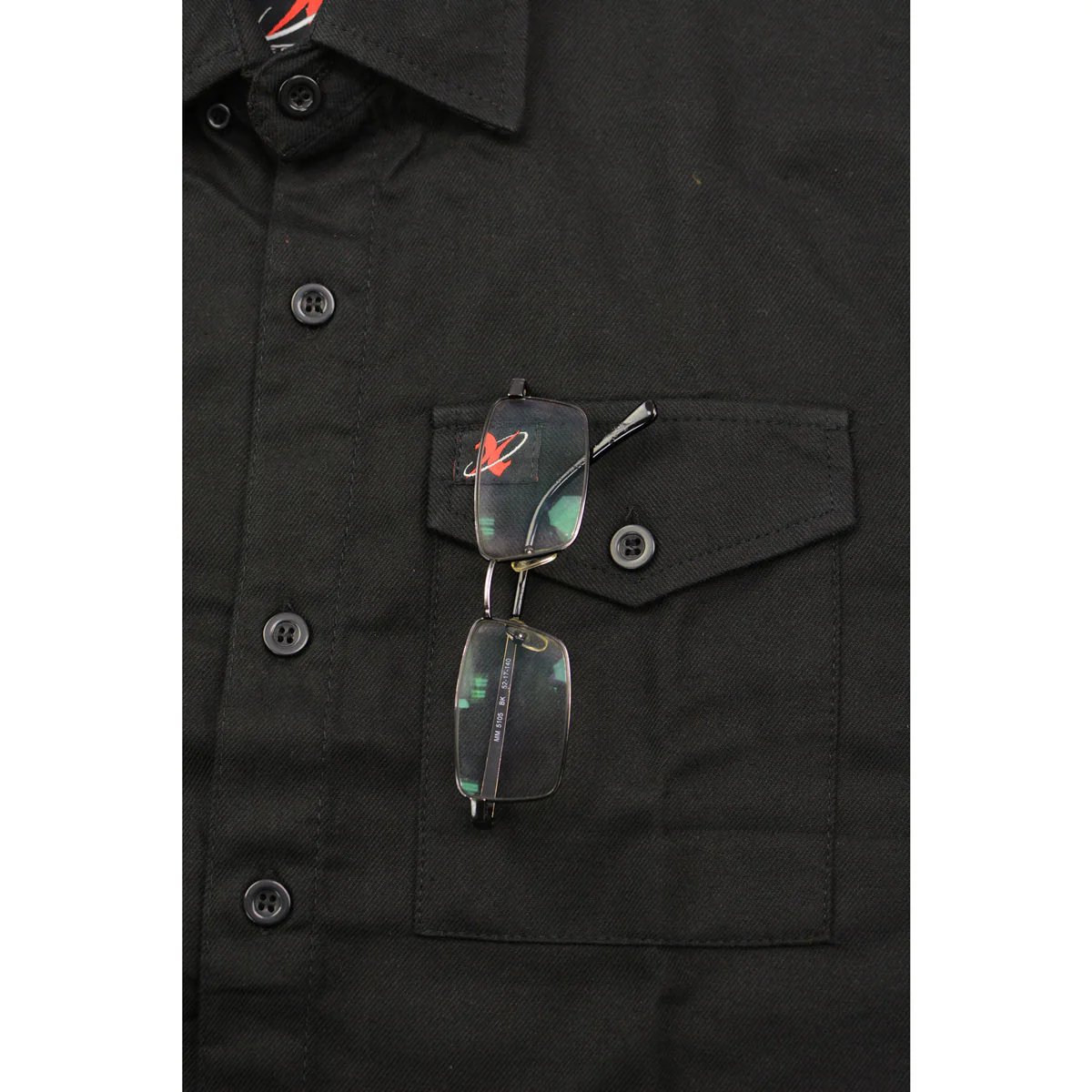 Milwaukee Leather MNG11655 Men's Solid Black Long Sleeve Cotton Flannel Shirt 10 Milwaukee Leather MNG11655 Men's Solid Black Long Sleeve Cotton Flannel Shirt