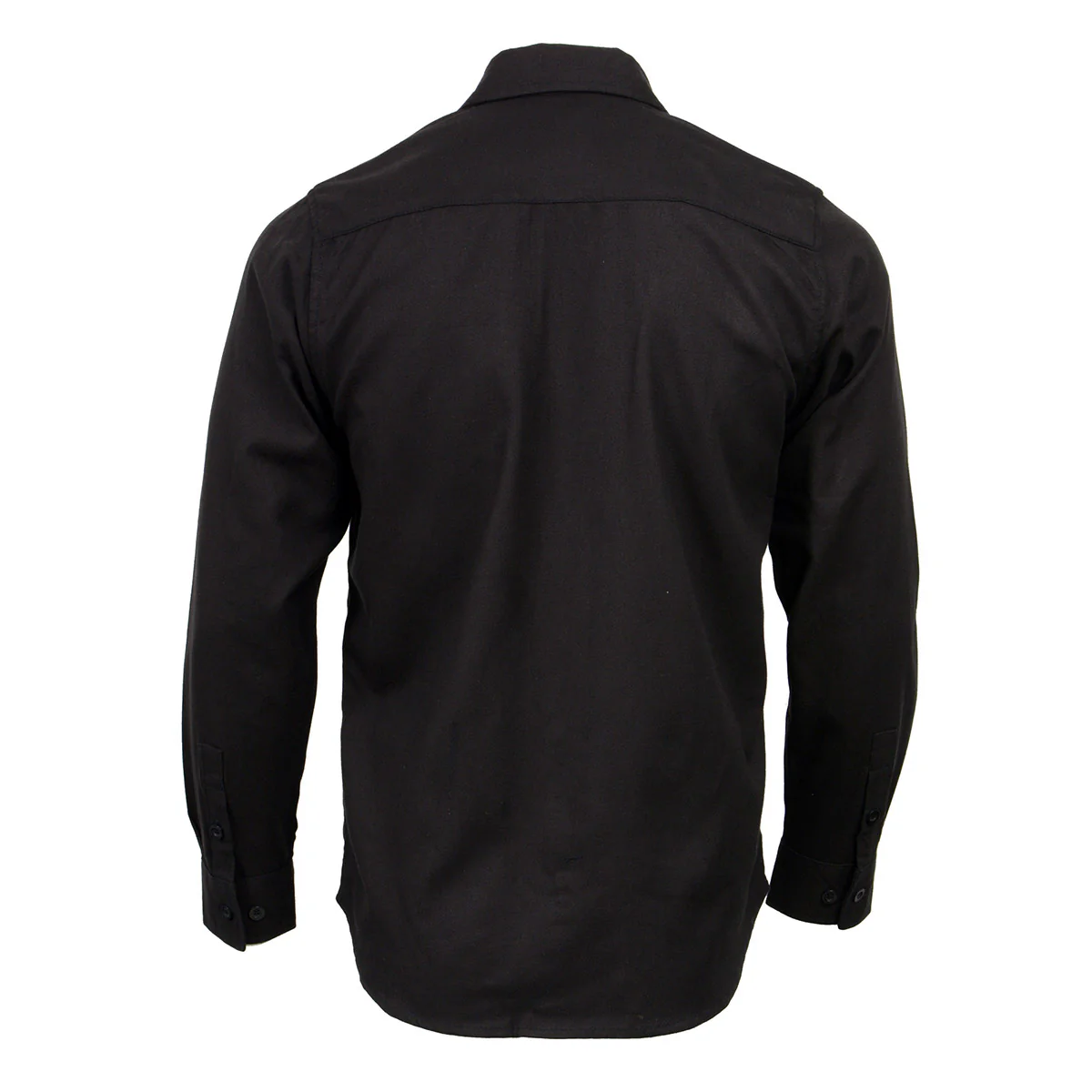 Milwaukee Leather MNG11655 Men's Solid Black Long Sleeve Cotton Flannel Shirt 2 Milwaukee Leather MNG11655 Men's Solid Black Long Sleeve Cotton Flannel Shirt