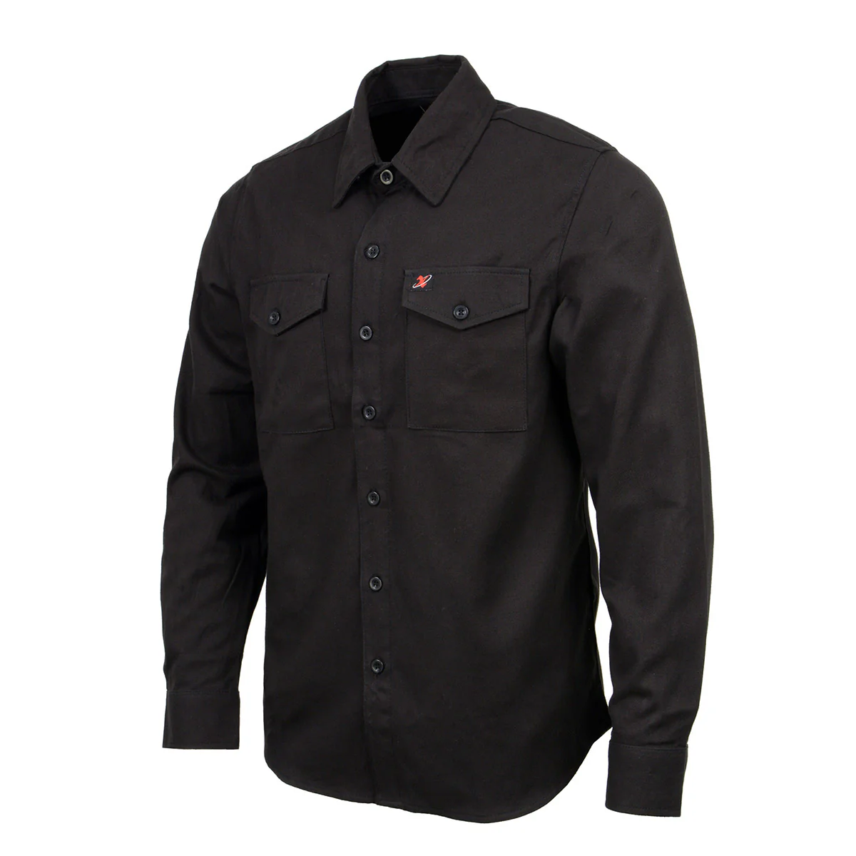 Milwaukee Leather MNG11655 Men's Solid Black Long Sleeve Cotton Flannel Shirt 4 Milwaukee Leather MNG11655 Men's Solid Black Long Sleeve Cotton Flannel Shirt
