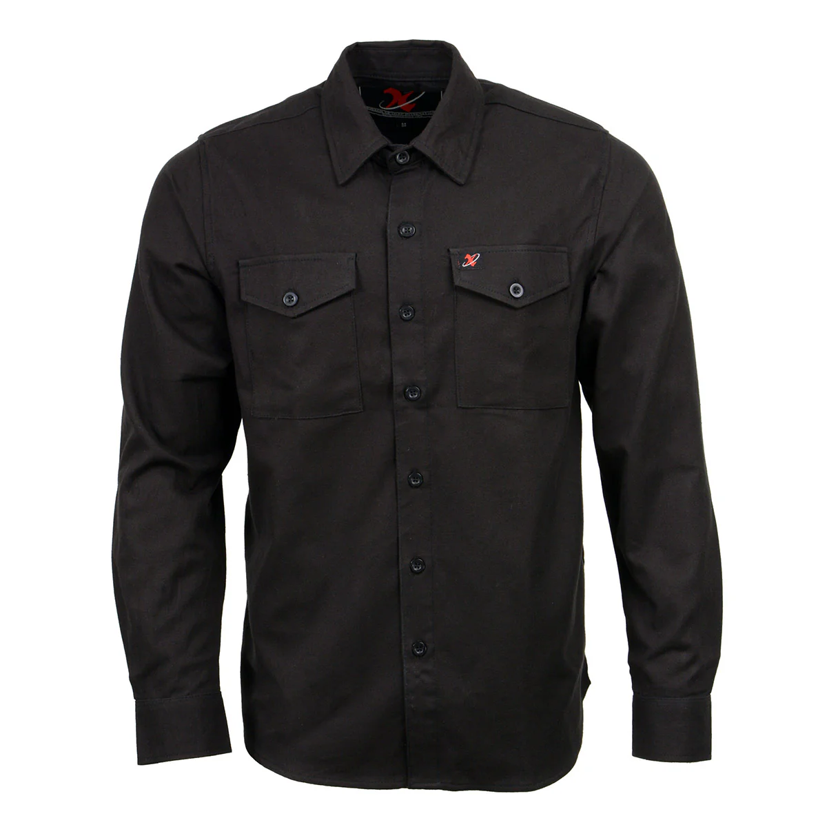 Milwaukee Leather MNG11655 Men's Solid Black Long Sleeve Cotton Flannel Shirt 5 Milwaukee Leather MNG11655 Men's Solid Black Long Sleeve Cotton Flannel Shirt