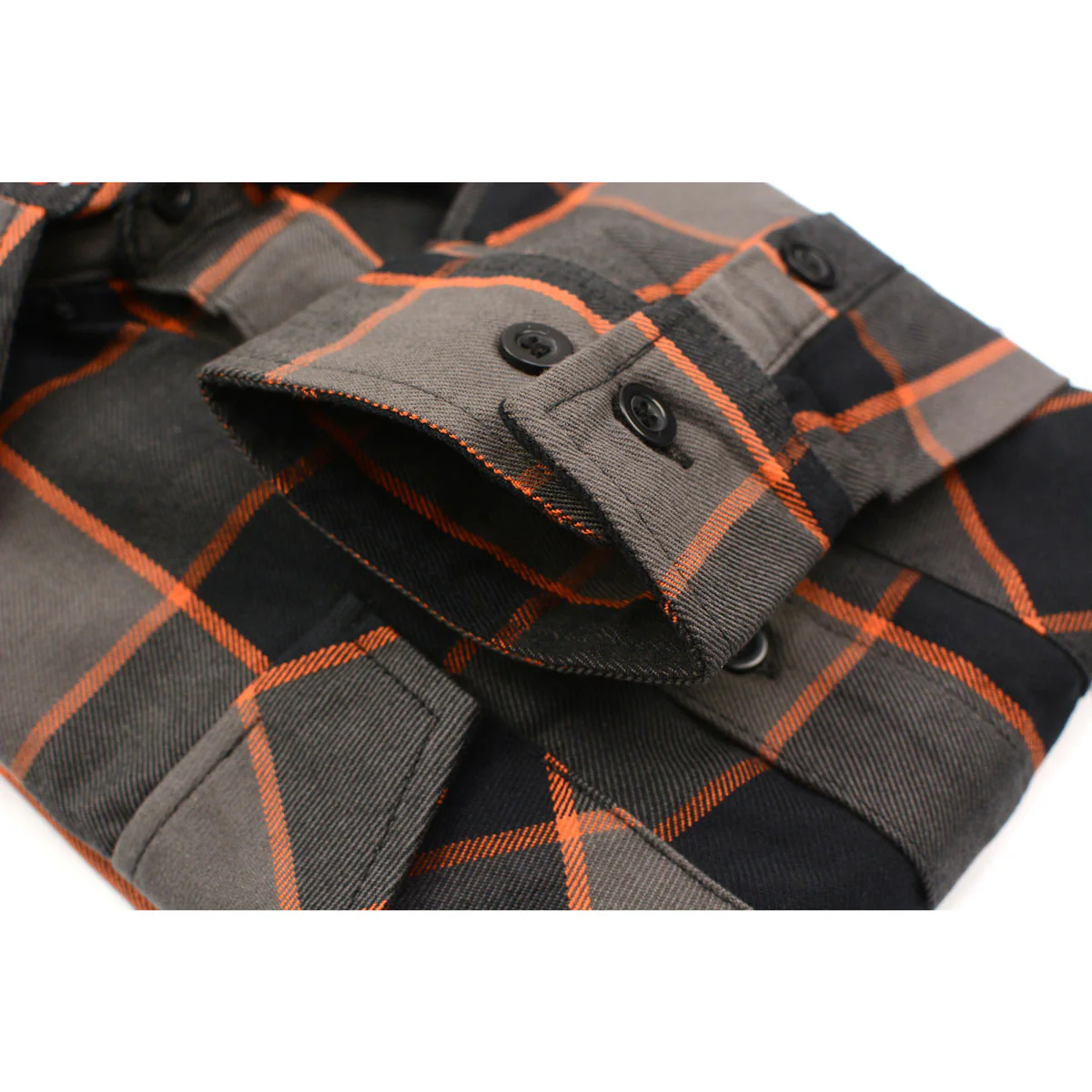 Milwaukee Leather MNG11648 Men's Grey with Brown and Orange Long Sleeve Cotton Flannel Shirt 11 Milwaukee Leather MNG11648 Men's Grey with Brown and Orange Long Sleeve Cotton Flannel Shirt
