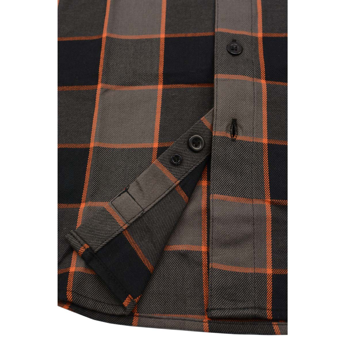 Milwaukee Leather MNG11648 Men's Grey with Brown and Orange Long Sleeve Cotton Flannel Shirt 13 Milwaukee Leather MNG11648 Men's Grey with Brown and Orange Long Sleeve Cotton Flannel Shirt