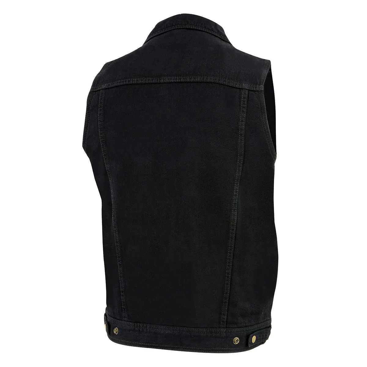 Milwaukee Leather DM1331 Men's Black Denim Motorcycle Biker Riders Vest w/ Shirt Style Collar 11 Milwaukee Leather DM1331 Men's Black Denim Motorcycle Biker Riders Vest w/ Shirt Style Collar