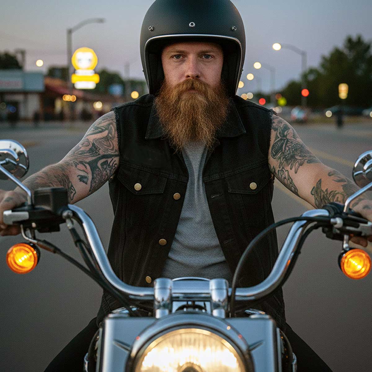 Milwaukee Leather DM1331 Men's Black Denim Motorcycle Biker Riders Vest w/ Shirt Style Collar 2 Milwaukee Leather DM1331 Men's Black Denim Motorcycle Biker Riders Vest w/ Shirt Style Collar