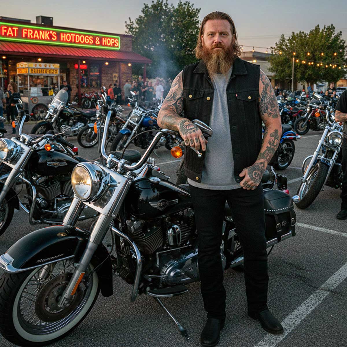 Milwaukee Leather DM1331 Men's Black Denim Motorcycle Biker Riders Vest w/ Shirt Style Collar 6 Milwaukee Leather DM1331 Men's Black Denim Motorcycle Biker Riders Vest w/ Shirt Style Collar
