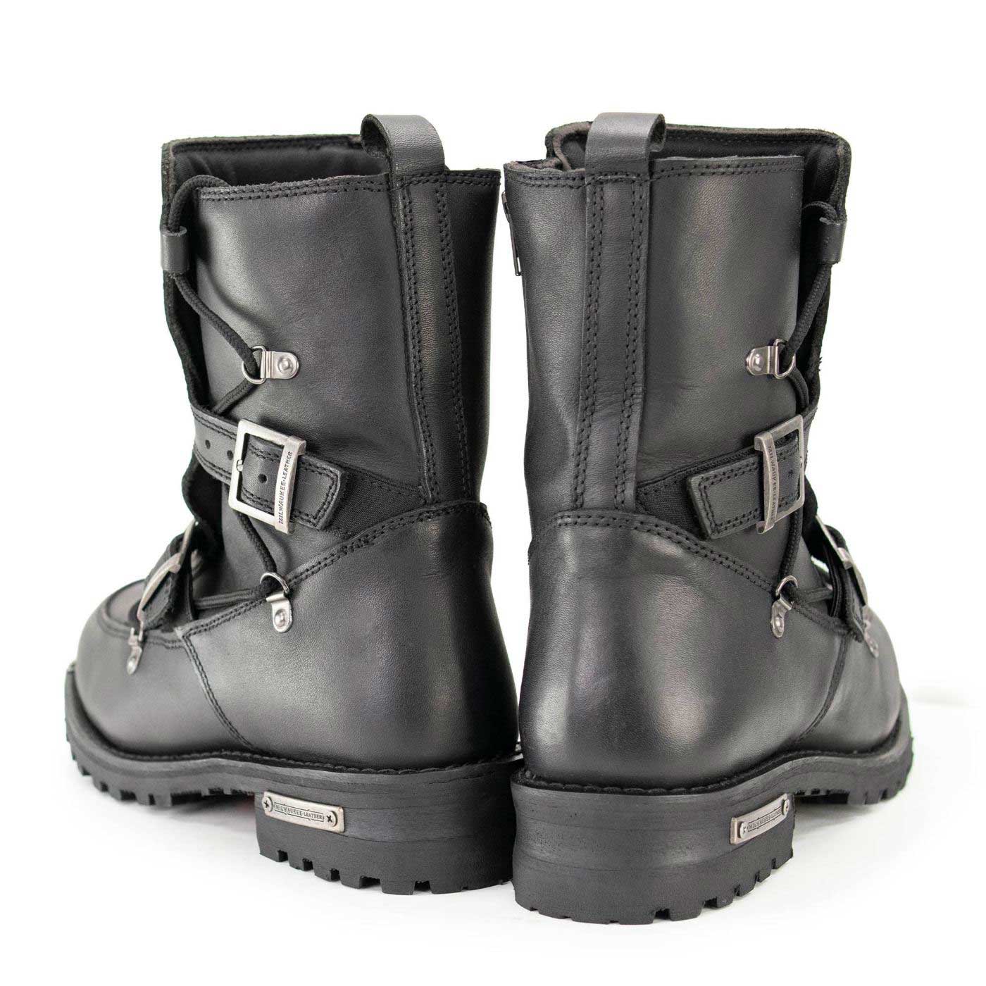 Milwaukee Leather MBM9076 Men’s Black Tactical Logger Leather Boots with Buckle Enhancement 6 Milwaukee Leather MBM9076 Men’s Black Tactical Logger Leather Boots with Buckle Enhancement