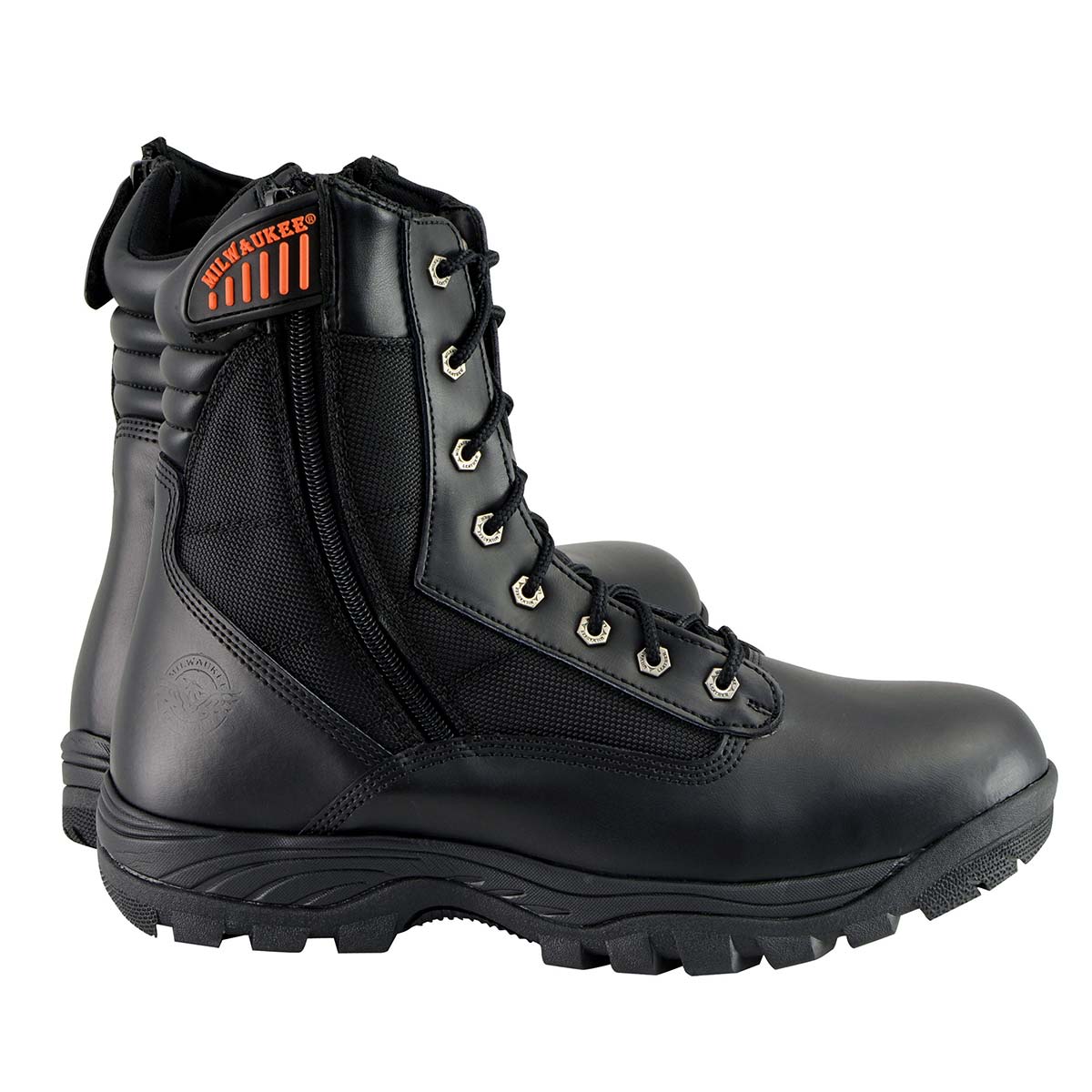 Milwaukee Leather MBM9110 Men's 9-Inch Black Leather Lace-Up Swat Style-Tactical Motorcycle Riding Boots 5 Milwaukee Leather MBM9110 Men's 9-Inch Black Leather Lace-Up Swat Style-Tactical Motorcycle Riding Boots