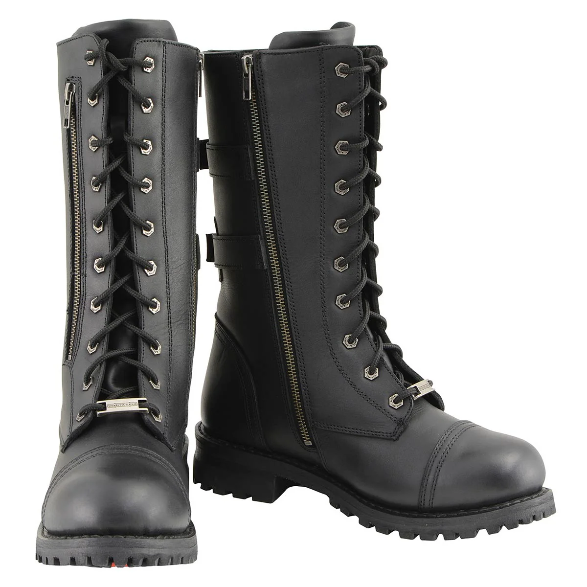 Milwaukee Leather Men’s 13-Inch-Tall Tactical Black Lace-Up Leather Boots Zipper w/ Storage Pocket MBM9069 11 Milwaukee Leather Men’s 13-Inch-Tall Tactical Black Lace-Up Leather Boots Zipper w/ Storage Pocket MBM9069