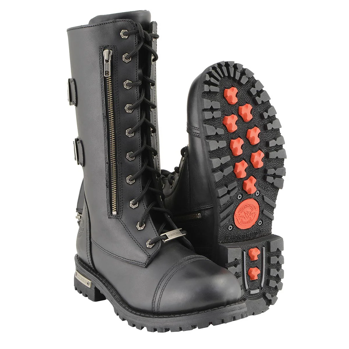 Milwaukee Leather Men’s 13-Inch-Tall Tactical Black Lace-Up Leather Boots Zipper w/ Storage Pocket MBM9069 4 Milwaukee Leather Men’s 13-Inch-Tall Tactical Black Lace-Up Leather Boots Zipper w/ Storage Pocket MBM9069