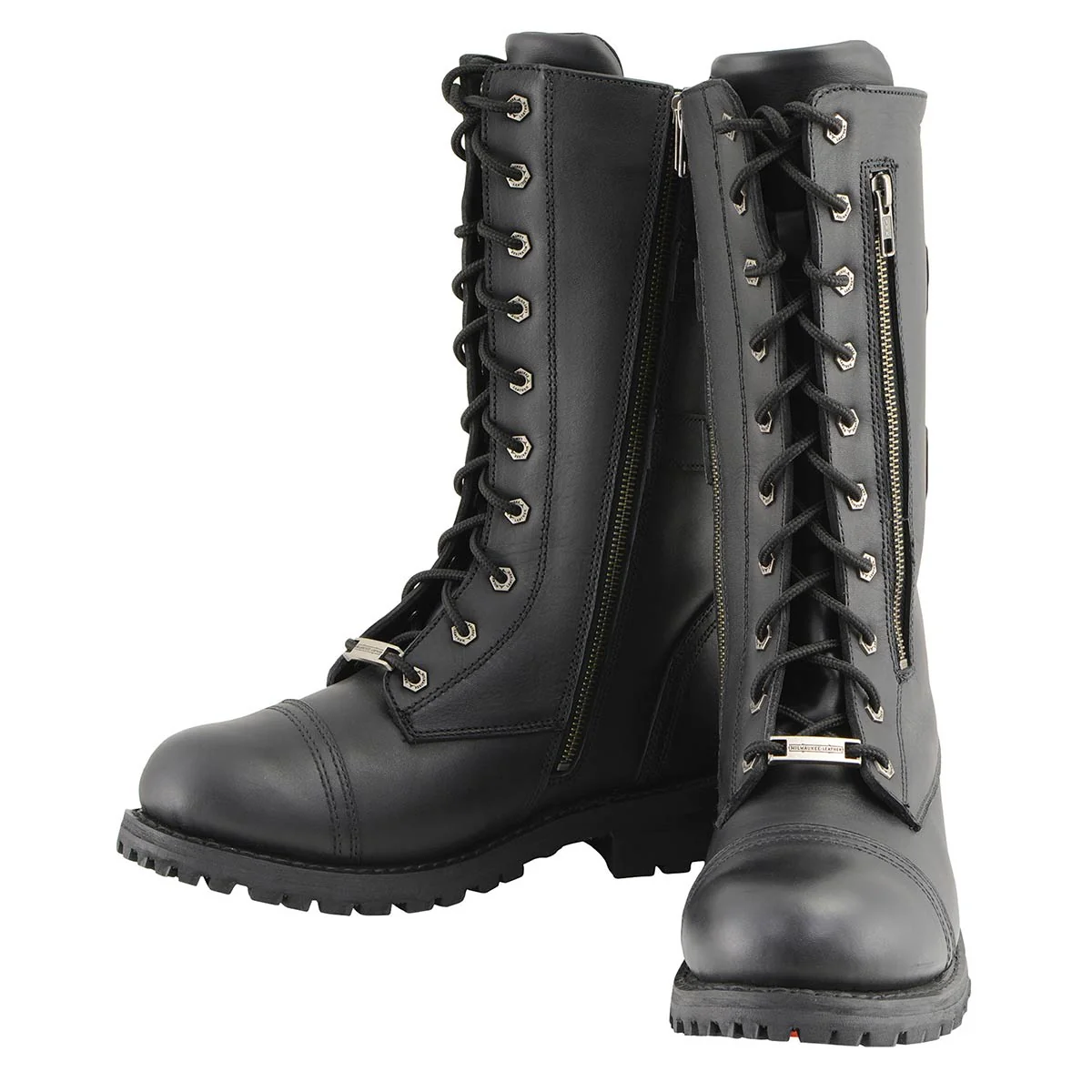 Milwaukee Leather Men’s 13-Inch-Tall Tactical Black Lace-Up Leather Boots Zipper w/ Storage Pocket MBM9069 5 Milwaukee Leather Men’s 13-Inch-Tall Tactical Black Lace-Up Leather Boots Zipper w/ Storage Pocket MBM9069