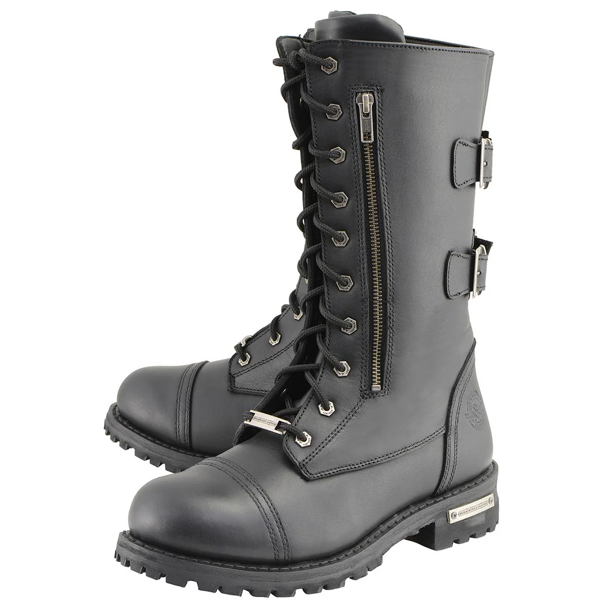 Milwaukee Leather Men’s 13-Inch-Tall Tactical Black Lace-Up Leather Boots Zipper w/ Storage Pocket MBM9069 6 Milwaukee Leather Men’s 13-Inch-Tall Tactical Black Lace-Up Leather Boots Zipper w/ Storage Pocket MBM9069