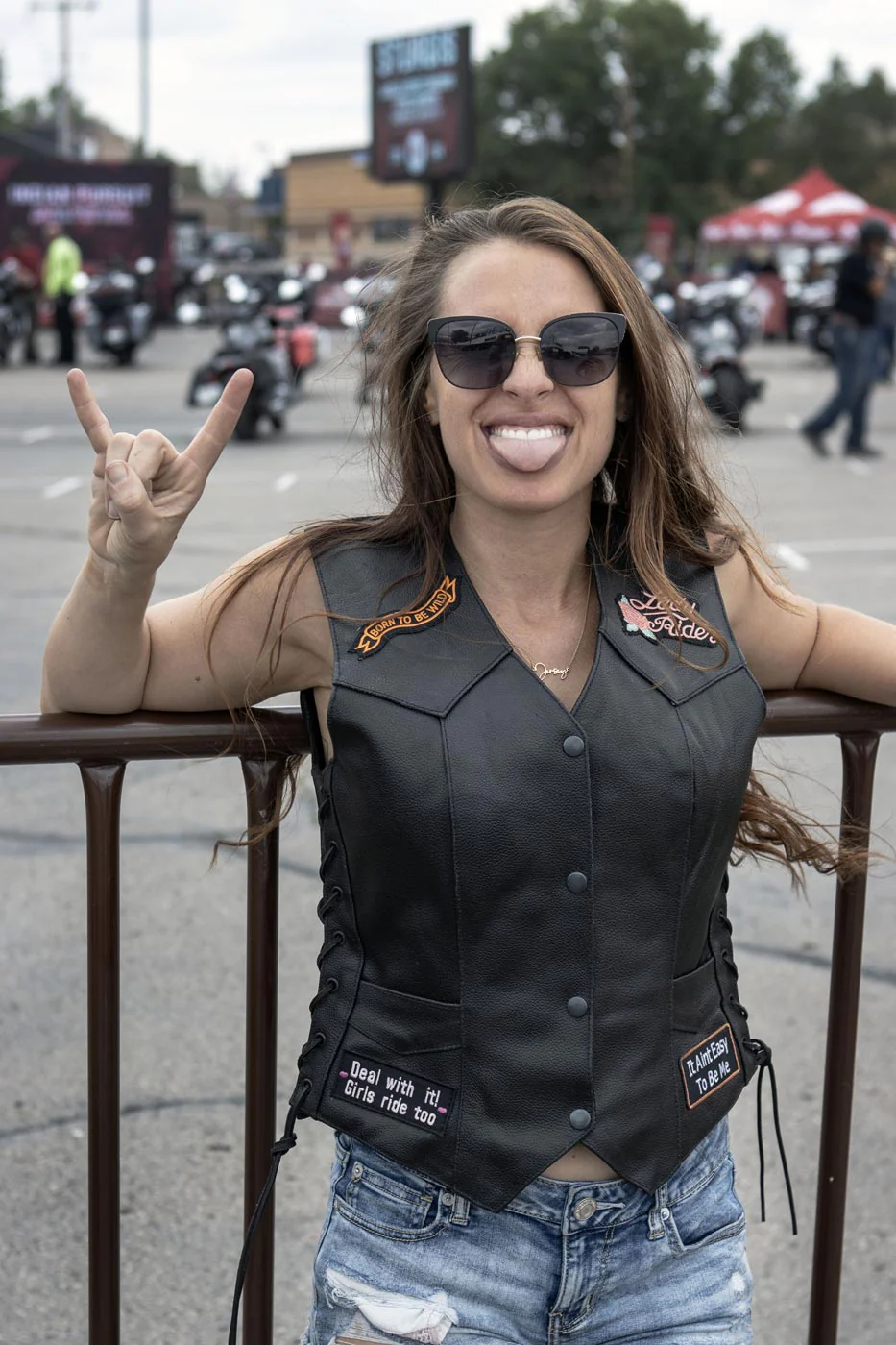 Event Leather ELL4900 Women’s 'Love to Ride' Black Leather Motorcycle Patched Embroidered Vests with Side Laces 8 Event Leather ELL4900 Women’s 'Love to Ride' Black Leather Motorcycle Patched Embroidered Vests with Side Laces
