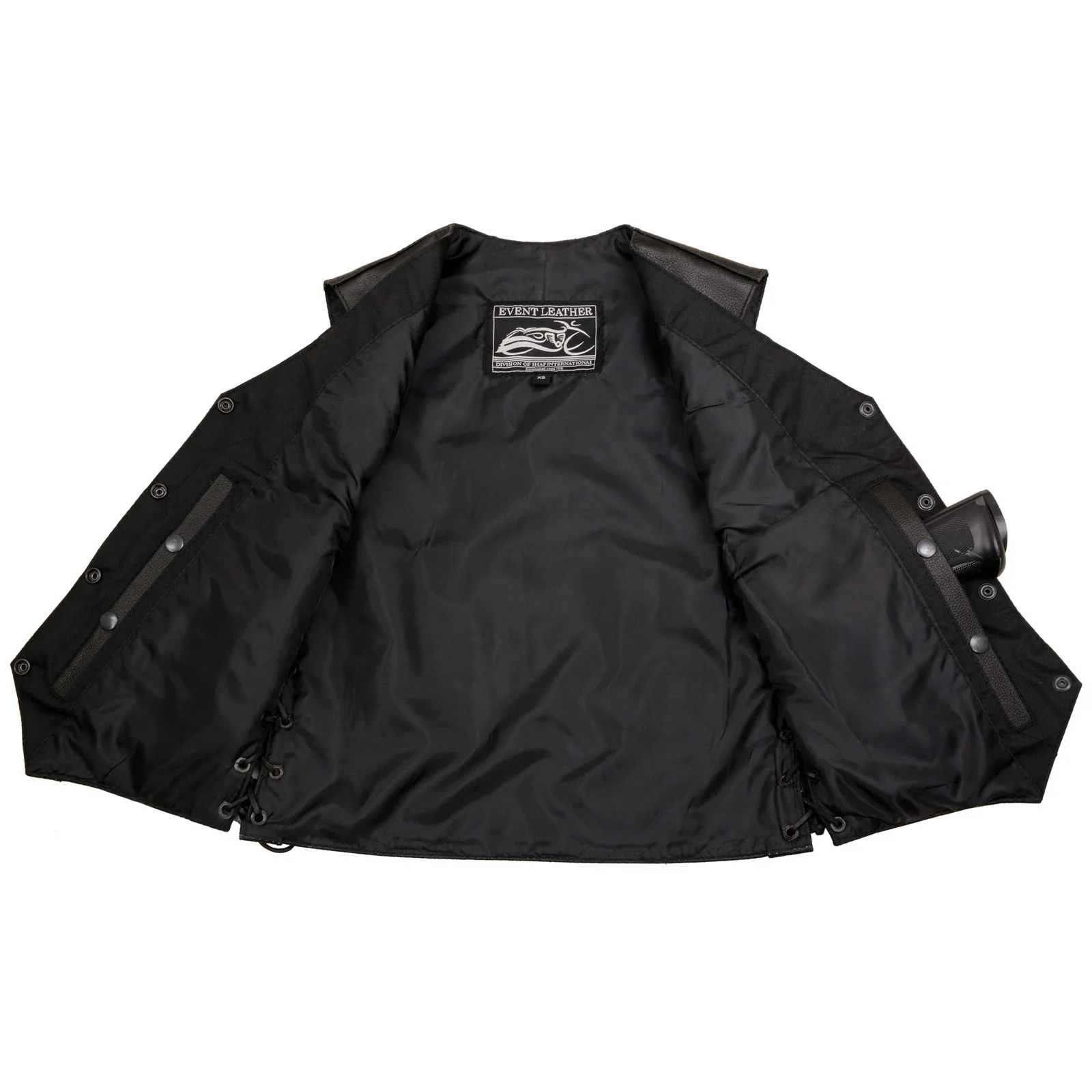 Event Leather ELL4900 Women’s 'Love to Ride' Black Leather Motorcycle Patched Embroidered Vests with Side Laces 9 Event Leather ELL4900 Women’s 'Love to Ride' Black Leather Motorcycle Patched Embroidered Vests with Side Laces