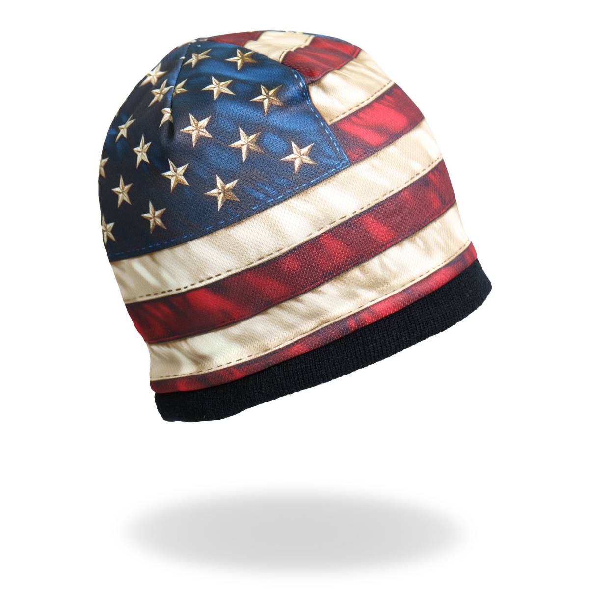 Hot Leathers KHC1009 American Flag Beanie 3 Hot Leathers KHC1009 American Flag Beanie