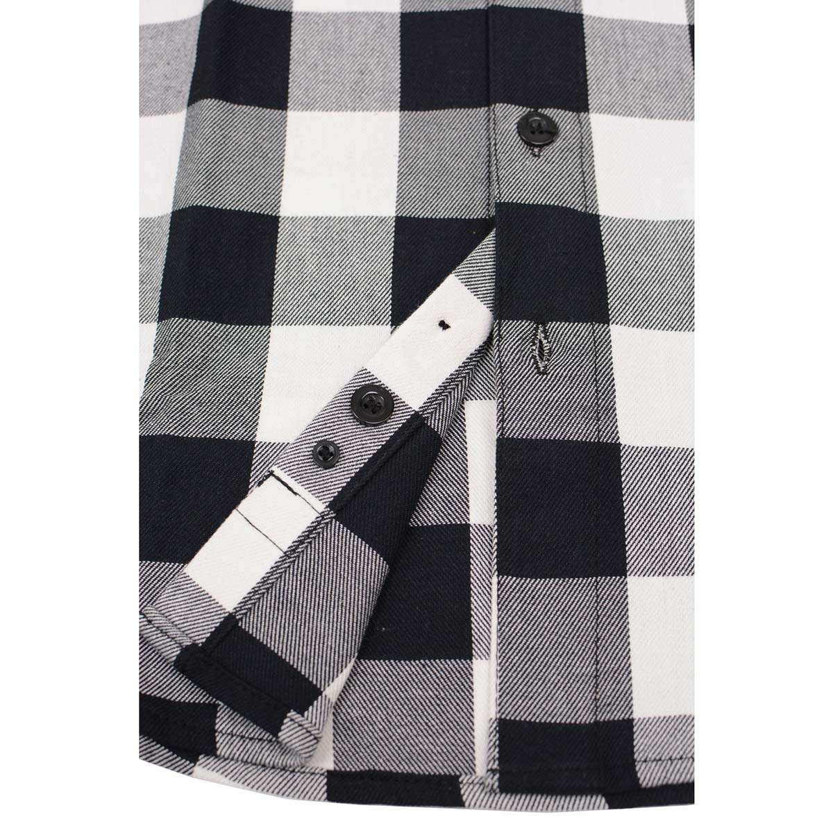 Milwaukee Leather MNG11629 Men's Long Sleeve Flannel Black and White Cotton Button Down Shirt w/ Hoodie 10 Milwaukee Leather MNG11629 Men's Long Sleeve Flannel Black and White Cotton Button Down Shirt w/ Hoodie