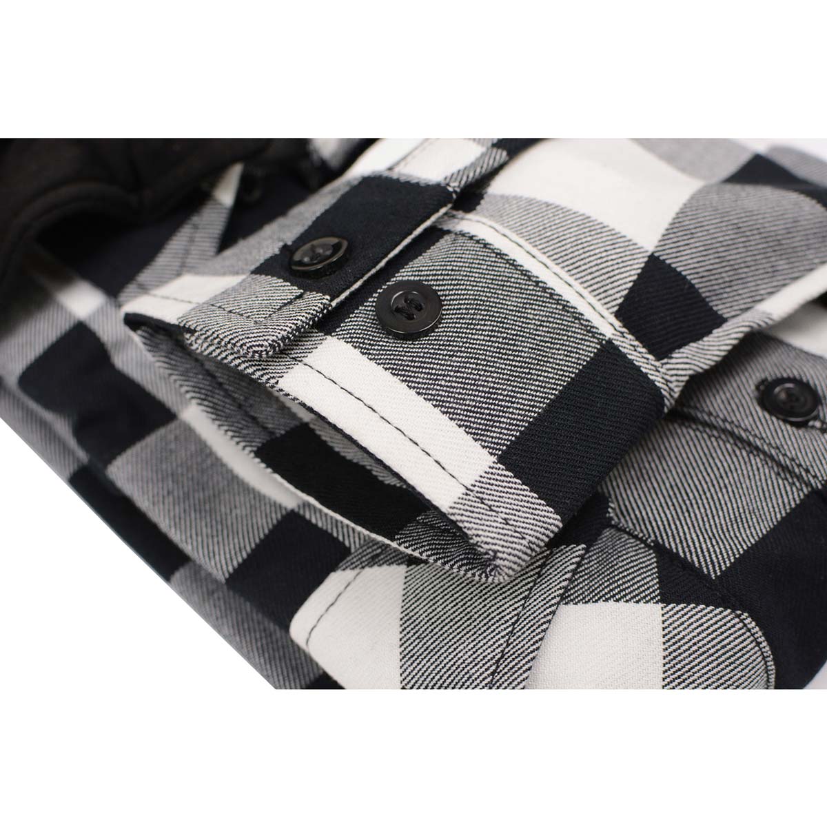 Milwaukee Leather MNG11629 Men's Long Sleeve Flannel Black and White Cotton Button Down Shirt w/ Hoodie 7 Milwaukee Leather MNG11629 Men's Long Sleeve Flannel Black and White Cotton Button Down Shirt w/ Hoodie