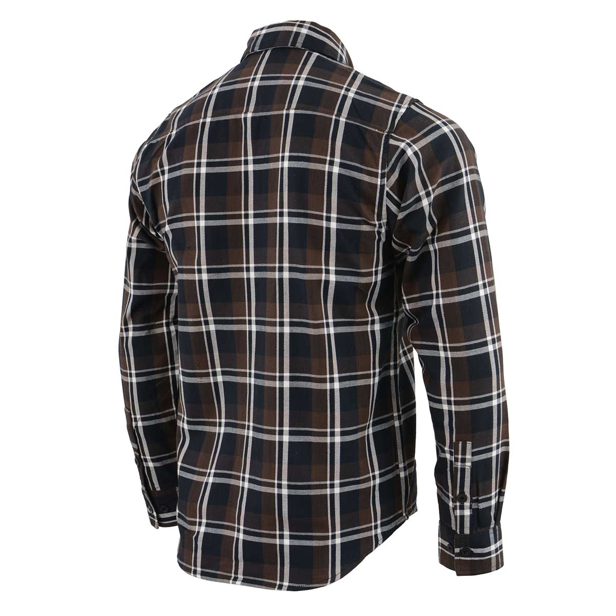 Milwaukee Leather MNG11643 Men's Flannel Plaid Brown Black and White Long Sleeve Cotton Button Down Shirt 5 Milwaukee Leather MNG11643 Men's Flannel Plaid Brown Black and White Long Sleeve Cotton Button Down Shirt