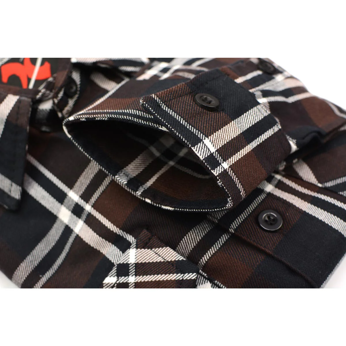 Milwaukee Leather MNG11643 Men's Flannel Plaid Brown Black and White Long Sleeve Cotton Button Down Shirt 8 Milwaukee Leather MNG11643 Men's Flannel Plaid Brown Black and White Long Sleeve Cotton Button Down Shirt