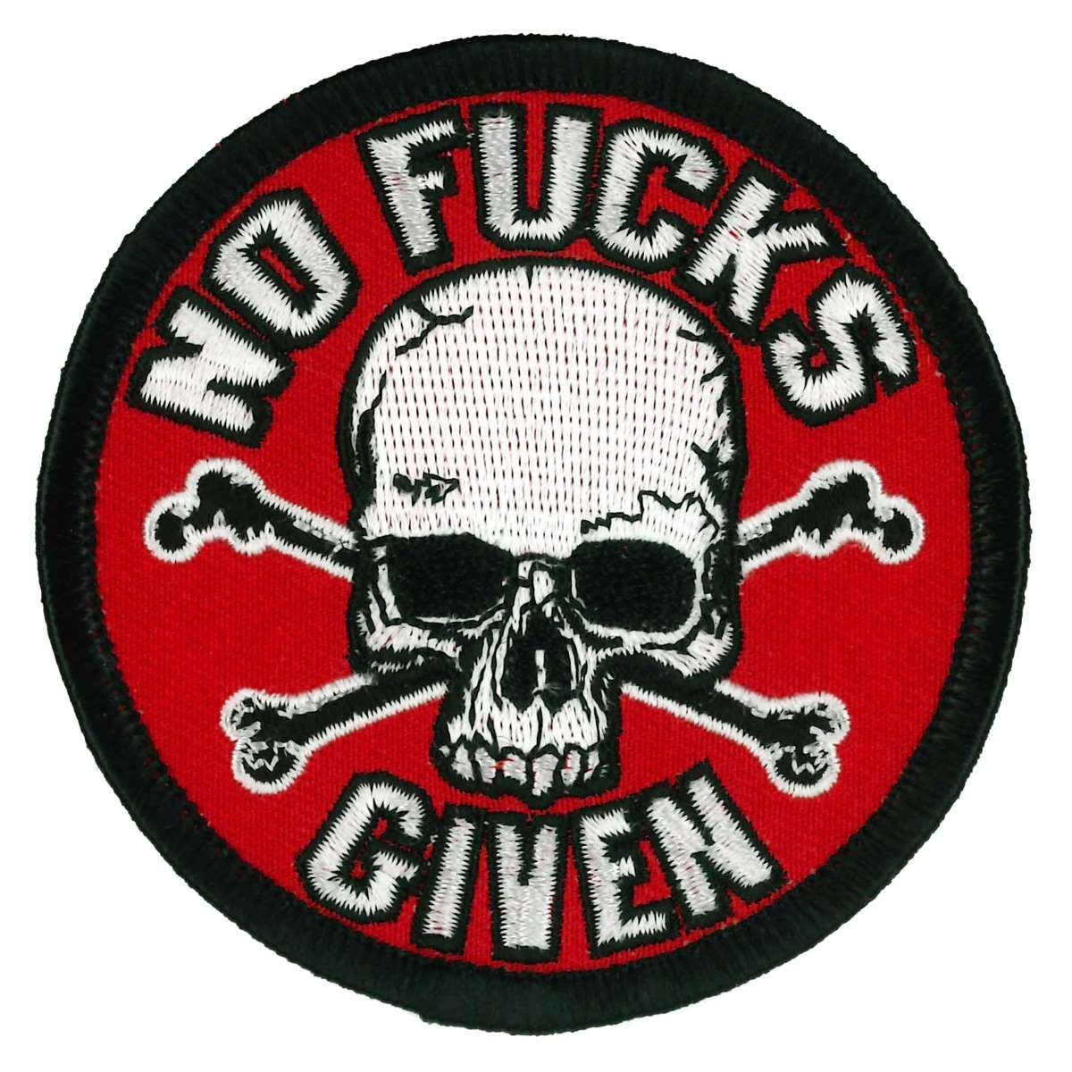 Hot Leathers No Fucks Given 3x3" Skull Patch PPW1032 1 Hot Leathers No Fucks Given 3x3" Skull Patch PPW1032