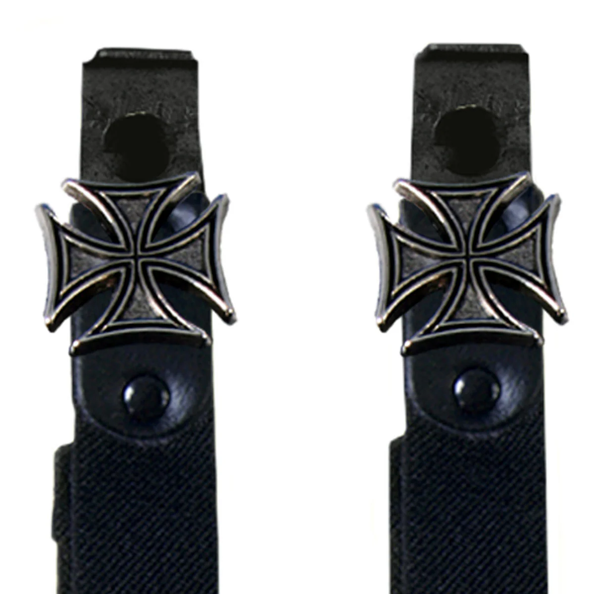 Hot Leathers BUA2013 Iron Cross Motorcycle Riding Pant Clips 2 Hot Leathers BUA2013 Iron Cross Motorcycle Riding Pant Clips