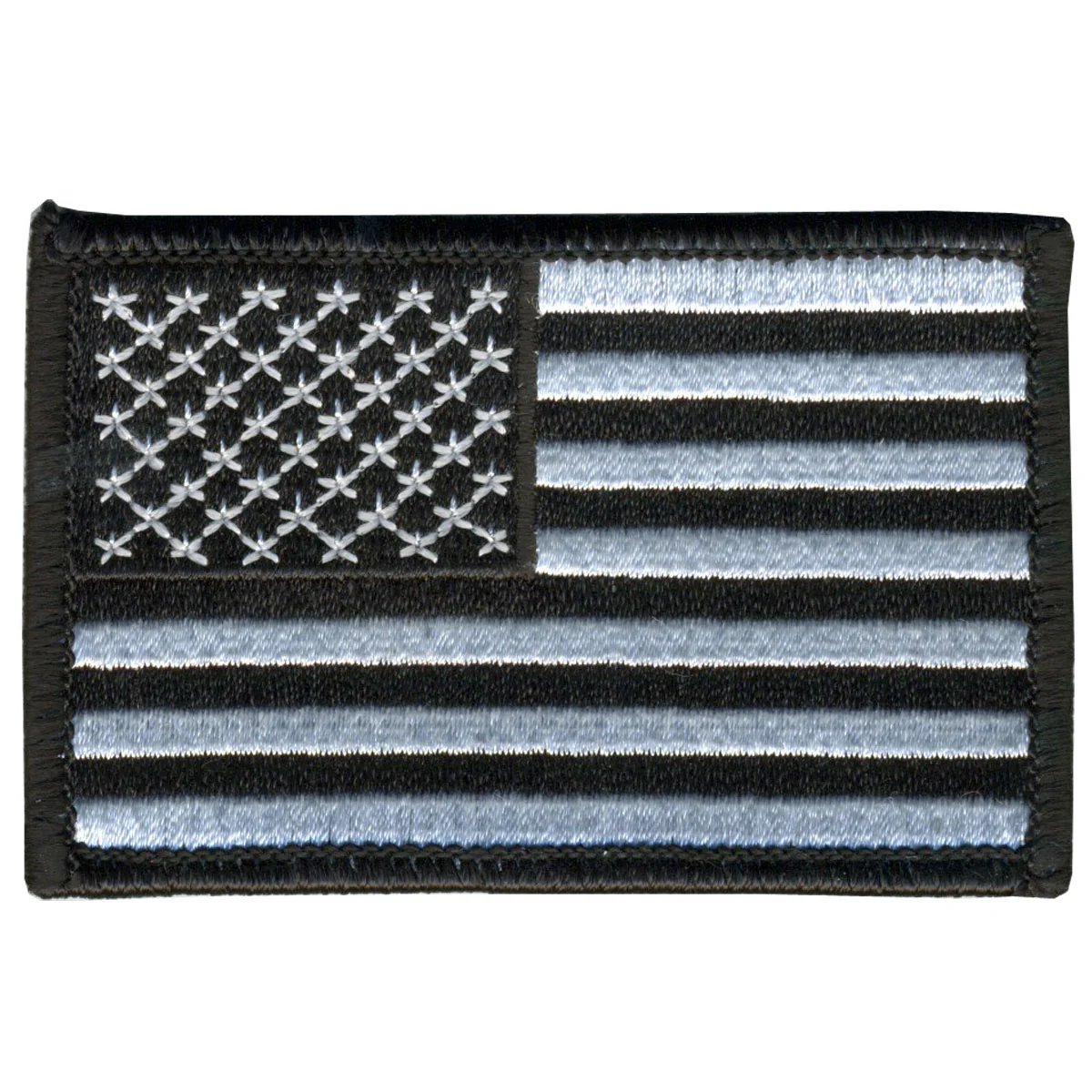 Hot Leathers PPA7021 Black and White American Flag 3" x 2" Patch 1 Hot Leathers PPA7021 Black and White American Flag 3" x 2" Patch
