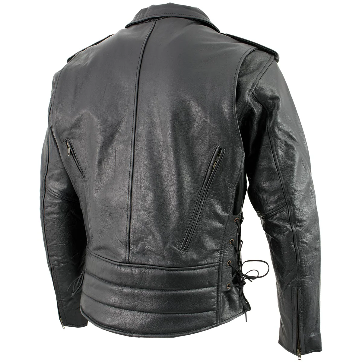 Milwaukee Leather LKM17004 Men's Classic Premium Black Vented Motorcycle Leather Biker Riders Jacket 8 Milwaukee Leather LKM17004 Men's Classic Premium Black Vented Motorcycle Leather Biker Riders Jacket