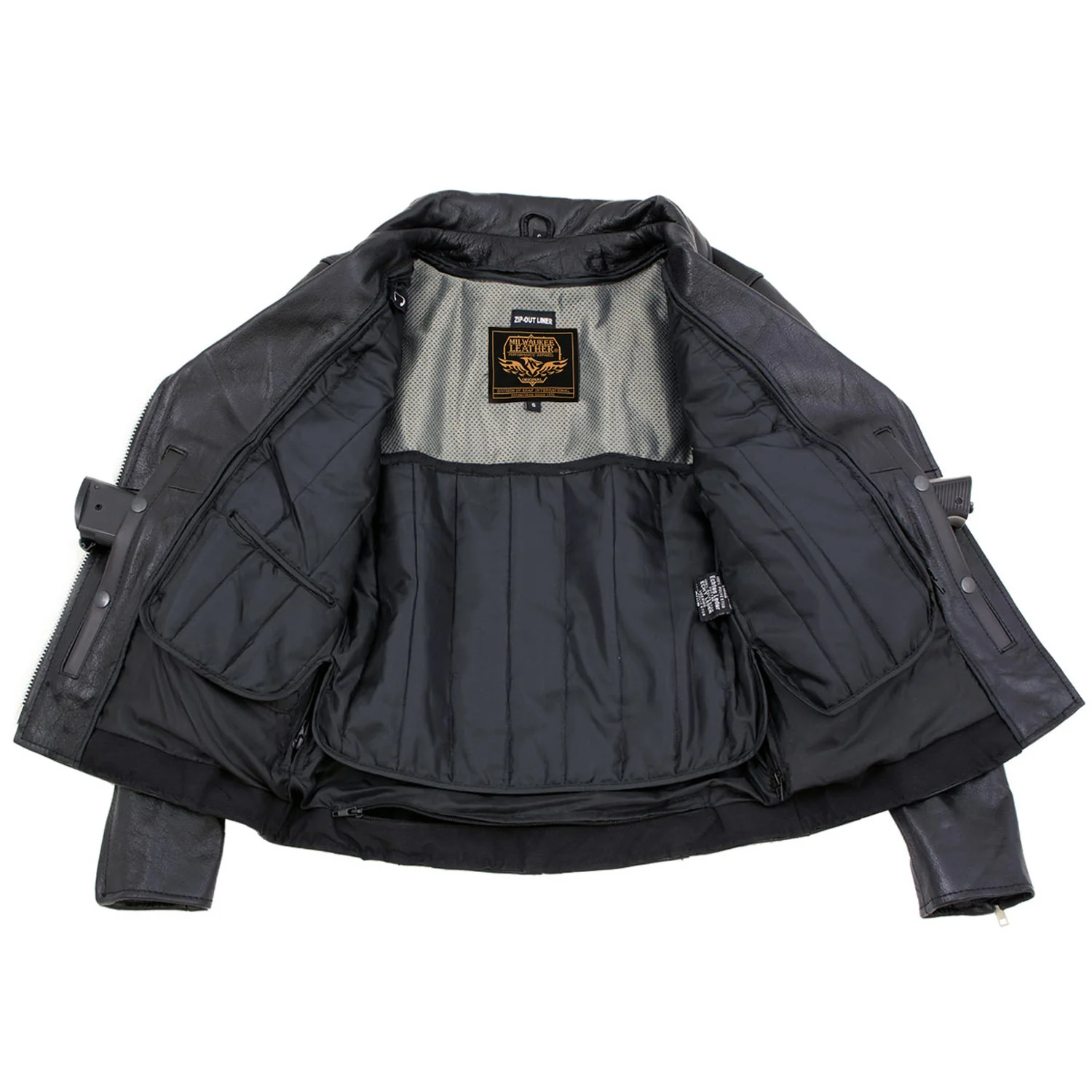 Milwaukee Leather LKL27001 Women's Classic Braided Premium Black Leather Fitted Motorycle Riders Biker Jacket 4 Milwaukee Leather LKL27001 Women's Classic Braided Premium Black Leather Fitted Motorycle Riders Biker Jacket