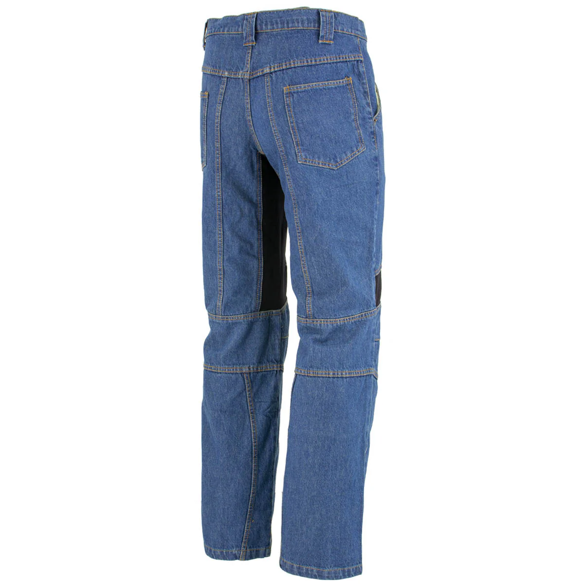 Milwaukee Leather MDM5015 Men's Classic Fit Blue Denim Motorcycle Rider Racing Pants w/ CE Armor on Knees 4 Milwaukee Leather MDM5015 Men's Classic Fit Blue Denim Motorcycle Rider Racing Pants w/ CE Armor on Knees
