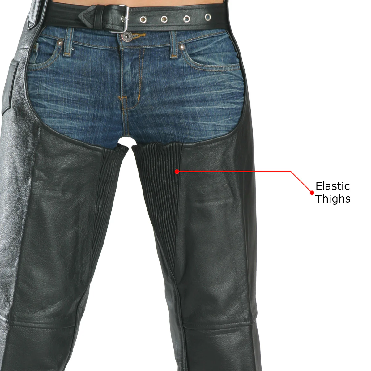 Milwaukee Leather LKL6707 Women's Black Premium Leather Dual Comfort Motorcycle Rider Chaps 7 Milwaukee Leather LKL6707 Women's Black Premium Leather Dual Comfort Motorcycle Rider Chaps