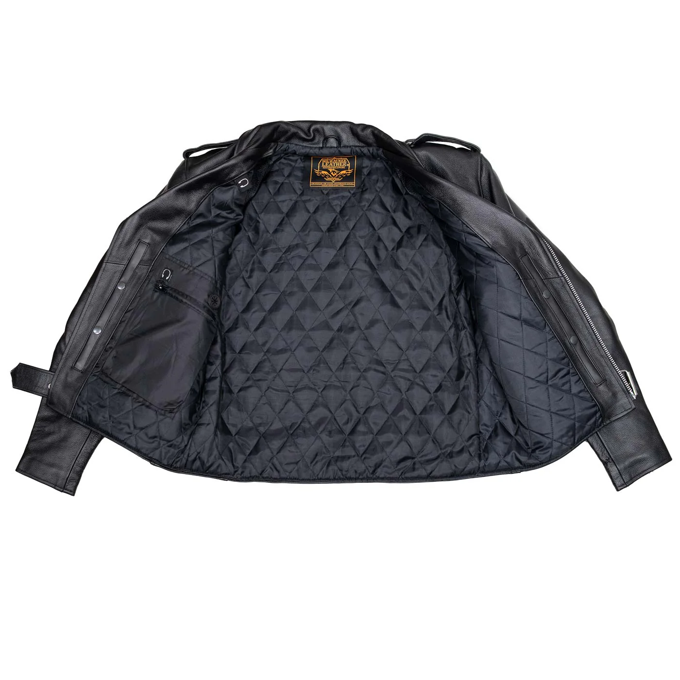 Milwaukee Leather LKM1703 Men's Classic Black Premium Leather Motorcycle Biker Rider Jacket 9 Milwaukee Leather LKM1703 Men's Classic Black Premium Leather Motorcycle Biker Rider Jacket
