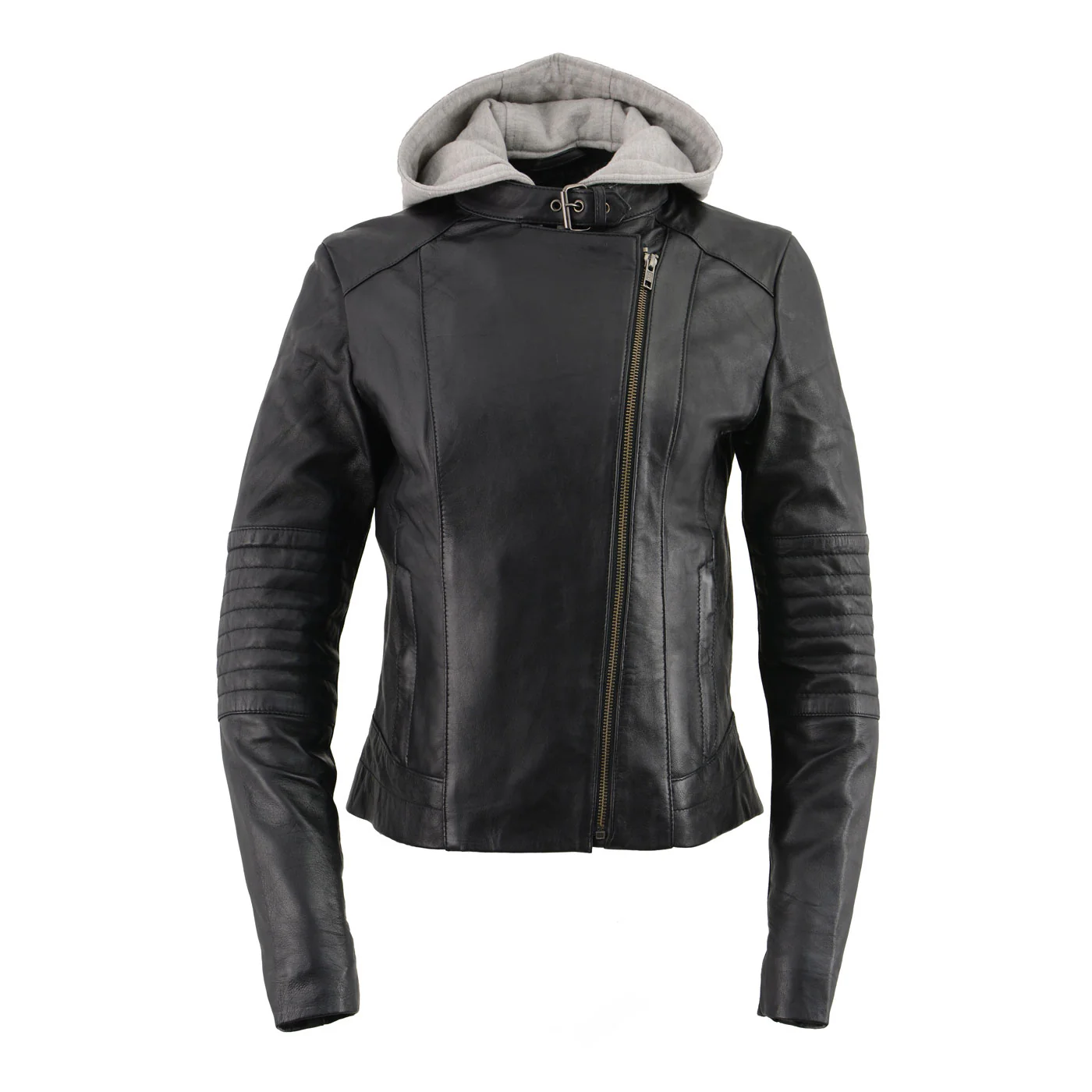 Milwaukee Leather LKL2737 Women's Black Premium Leather Motorcycle Biker Racer Style Scuba Jacket w/ Hoodie 11 Milwaukee Leather LKL2737 Women's Black Premium Leather Motorcycle Biker Racer Style Scuba Jacket w/ Hoodie