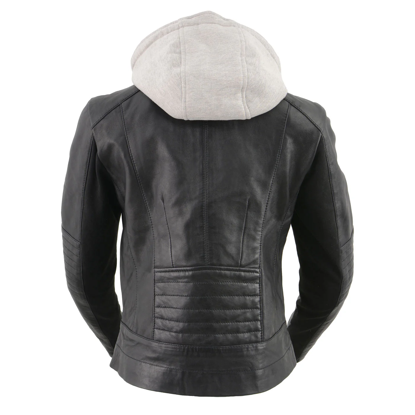 Milwaukee Leather LKL2737 Women's Black Premium Leather Motorcycle Biker Racer Style Scuba Jacket w/ Hoodie 7 Milwaukee Leather LKL2737 Women's Black Premium Leather Motorcycle Biker Racer Style Scuba Jacket w/ Hoodie