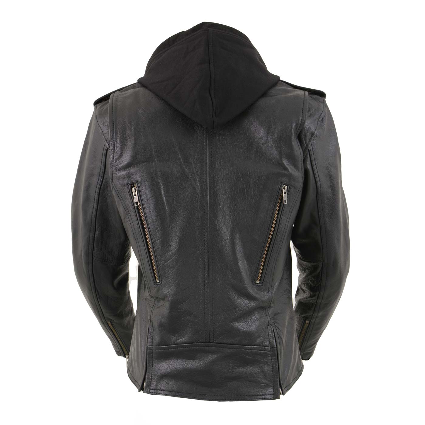 Milwaukee Leather LKL2739 Women's Black Premium Leather Vented Motorcycle Biker Jacket w/ Hoodie 6 Milwaukee Leather LKL2739 Women's Black Premium Leather Vented Motorcycle Biker Jacket w/ Hoodie
