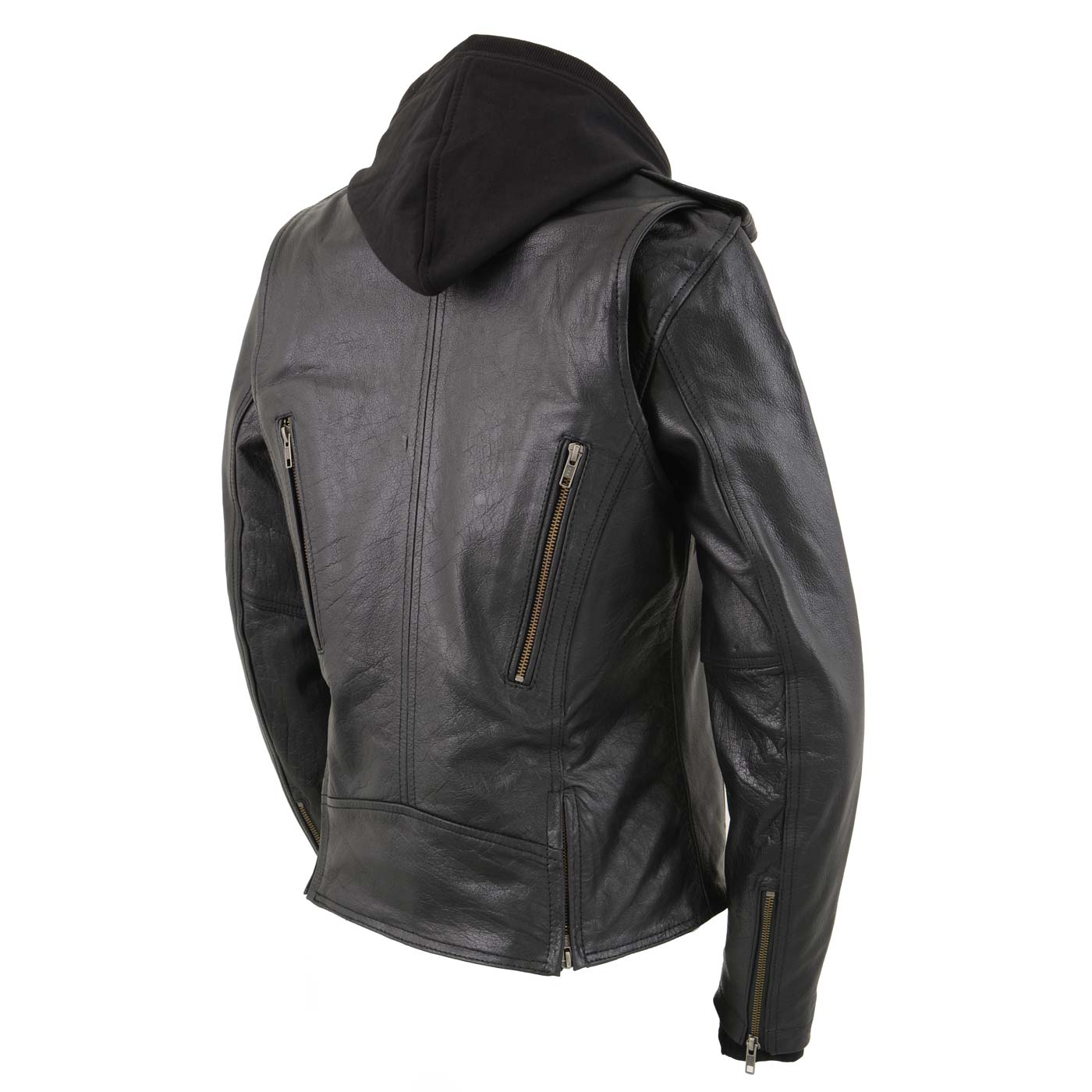 Milwaukee Leather LKL2739 Women's Black Premium Leather Vented Motorcycle Biker Jacket w/ Hoodie 9 Milwaukee Leather LKL2739 Women's Black Premium Leather Vented Motorcycle Biker Jacket w/ Hoodie
