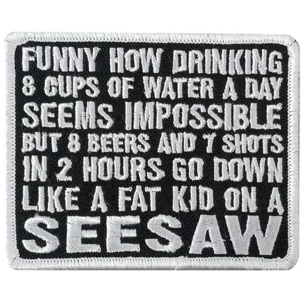 Hot Leathers Funny How Drinking 3.5" X 2.9 Embroidered Patch PPW1172 1 Hot Leathers Funny How Drinking 3.5" X 2.9 Embroidered Patch PPW1172